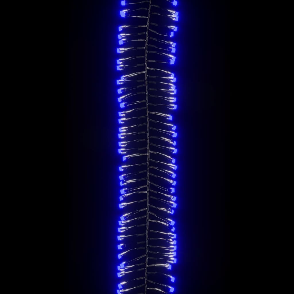 vidaXL kék fényű fürtös PVC LED-szalag 2000 LED-del 17 m