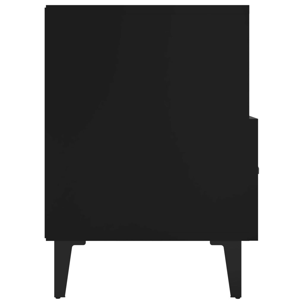 vidaXL fekete szerelt fa TV-szekrény 80 x 36 x 50 cm