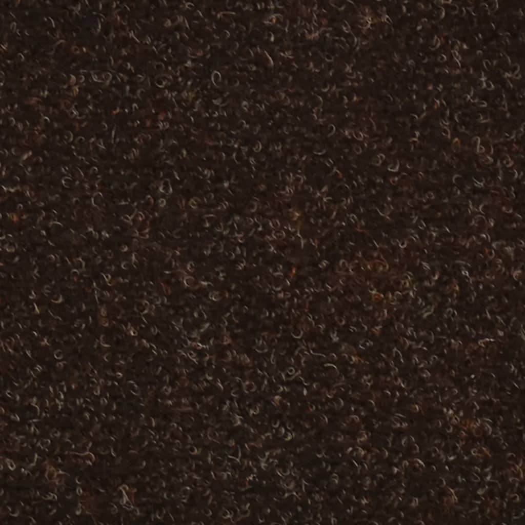 vidaXL 10 db barna tűlyukasztott öntapadó lépcsőszőnyeg 56 x 17 x 3 cm