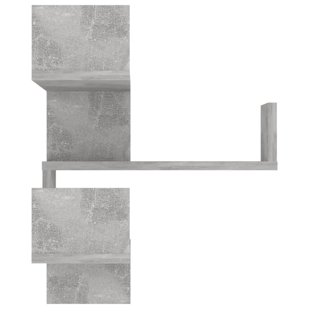vidaXL betonszürke forgácslap fali sarokpolc 40 x 40 x 50 cm