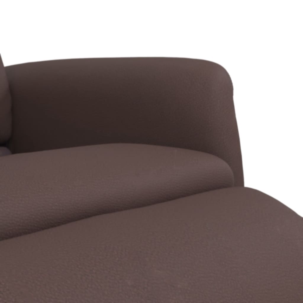 vidaXL barna műbőr dönthető fotel lábtartóval