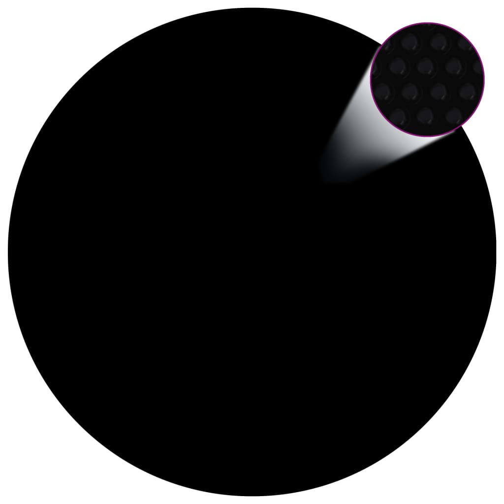 vidaXL fekete és kék napelemes lebegő PE medencefólia 210 cm