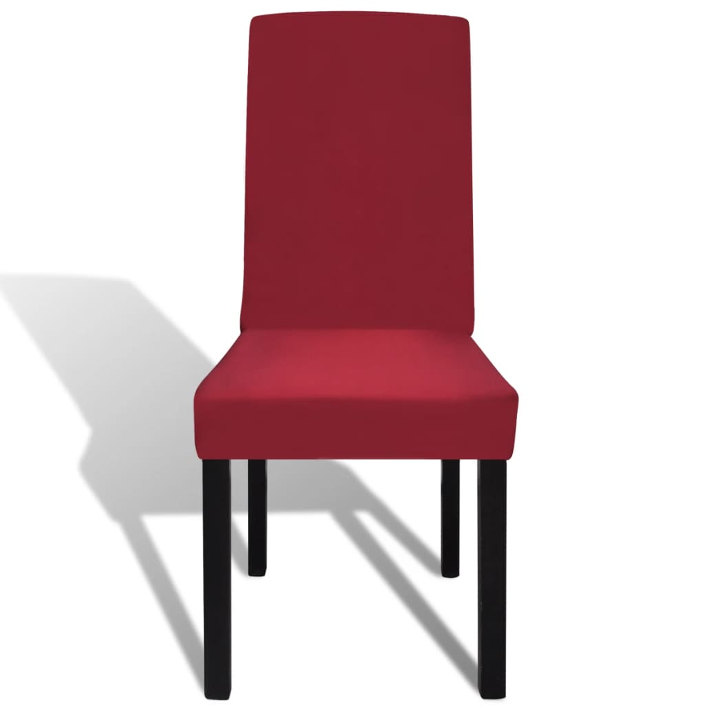 vidaXL 6 db bordó szabott nyújtható székszoknya