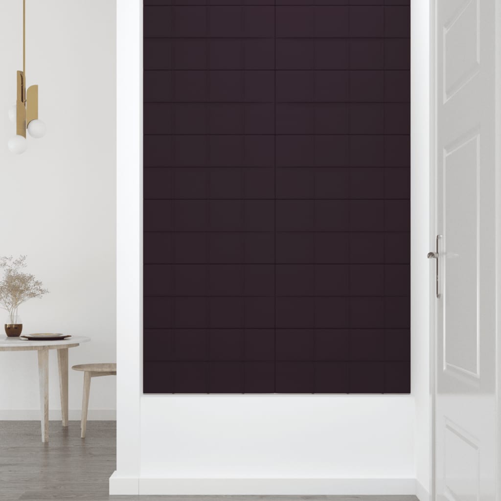 vidaXL 12 db lila szövet fali panel 60x30 cm 2,16 m²