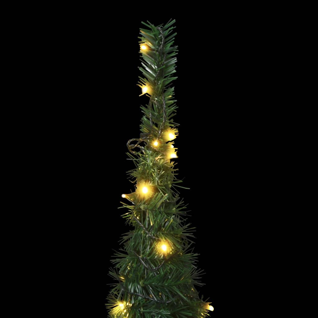 vidaXL zöld elővilágított pop-up mű zsinórkarácsonyfa 210 cm