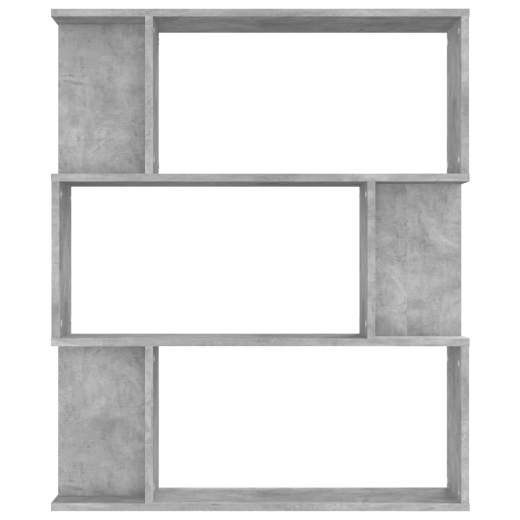 vidaXL betonszürke forgácslap könyvszekrény/térelválasztó 80x24x96 cm