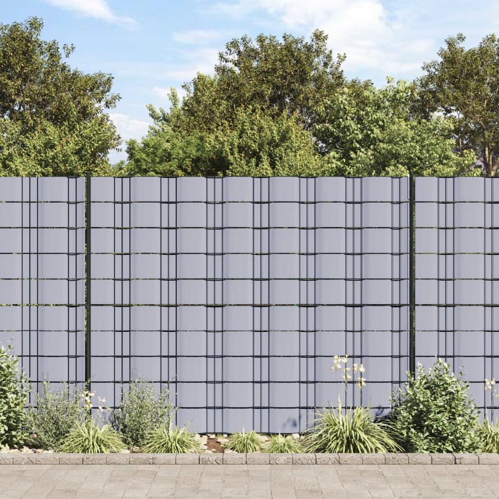 vidaXL világosszürke kerti PVC árnyékoló kerítés 70 x 0,19 m