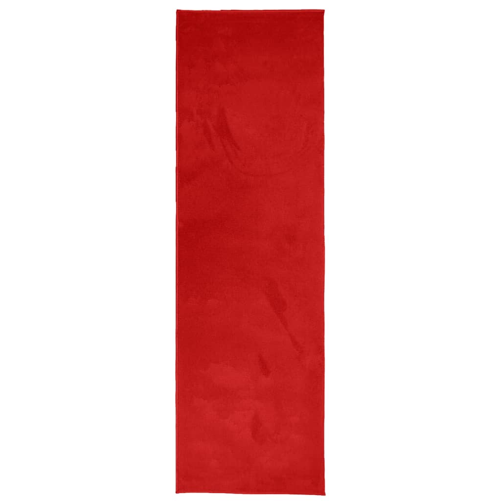 vidaXL OVIEDO piros rövid szálú szőnyeg 80 x 250 cm