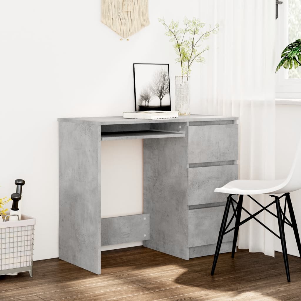 vidaXL betonszürke forgácslap íróasztal 90 x 45 x 76 cm