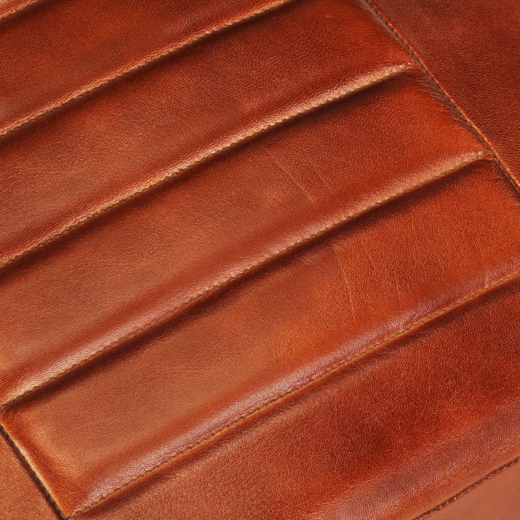 vidaXL barna valódi bőr pihenőszék 58,5 x 64 x 76 cm