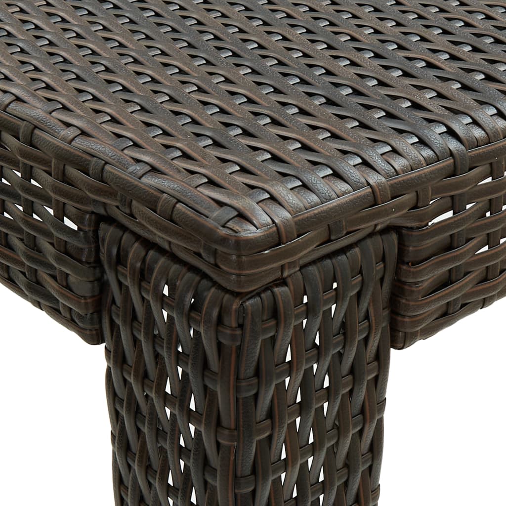 vidaXL barna polyrattan kerti bárasztal 140,5 x 60,5 x 110,5 cm
