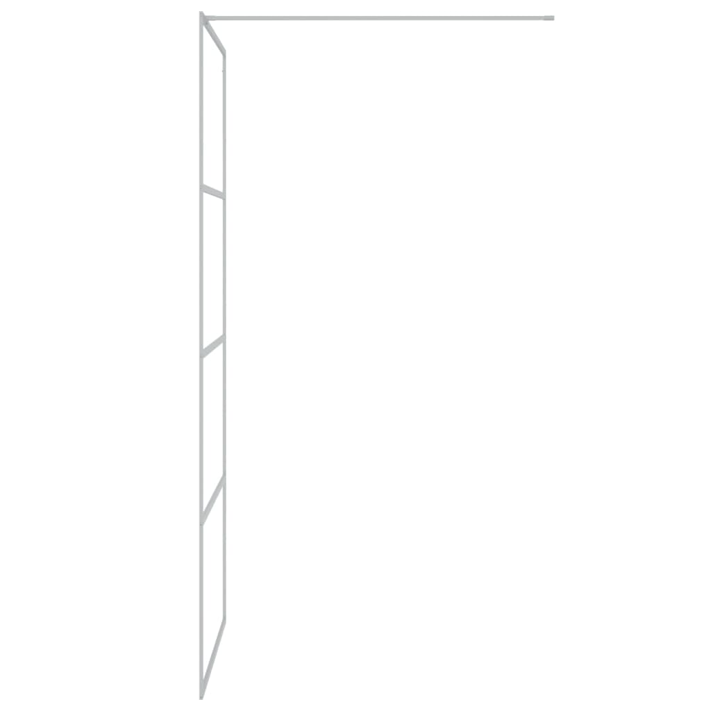 vidaXL ezüstszínű átlátszó ESG üveg zuhanyfal 90 x 195 cm