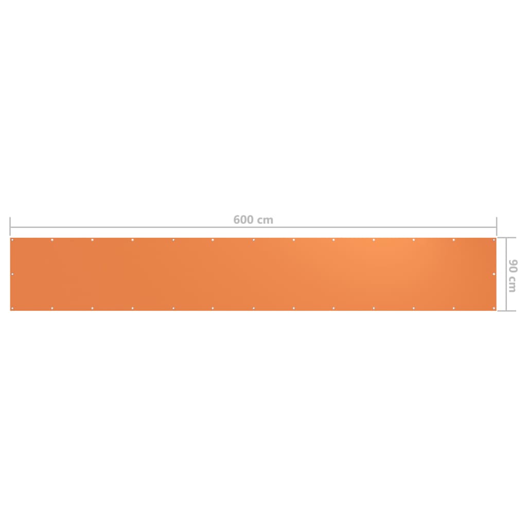 vidaXL narancssárga oxford-szövet erkélyparaván 90 x 600 cm