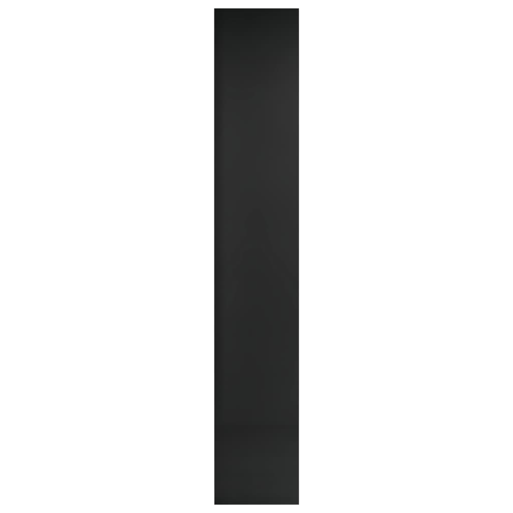 vidaXL magasfényű fekete forgácslap CD-szekrény 21 x 16 x 93,5 cm