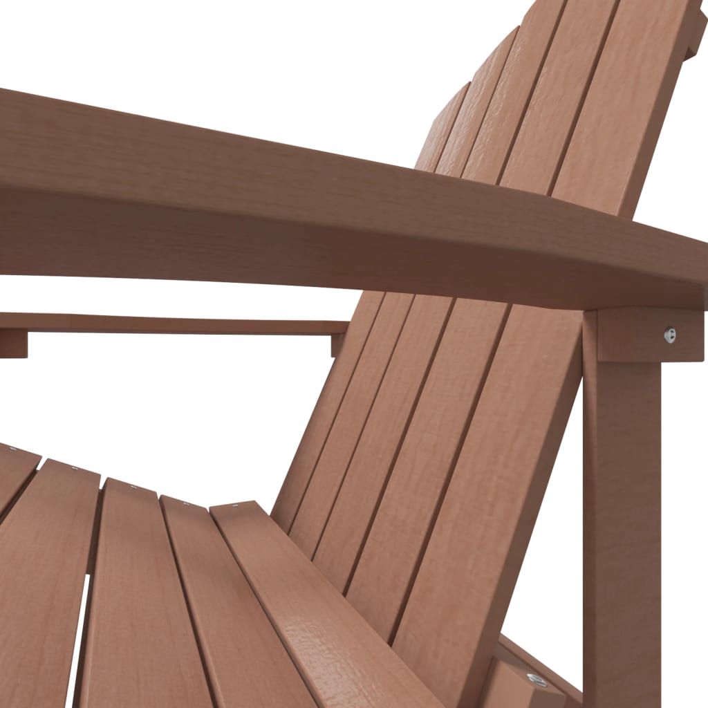 vidaXL barna HDPE kerti adirondack szék