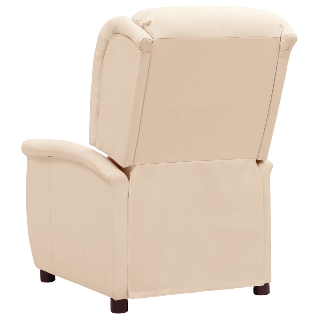 vidaXL krémszínű szövet dönthető szék