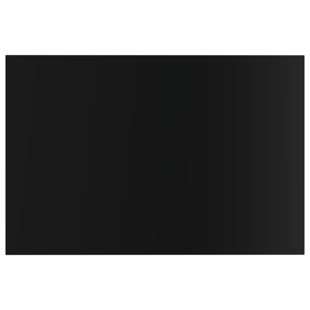 vidaXL 8 db magasfényű fekete forgácslap könyvespolc 60 x 40 x 1,5 cm