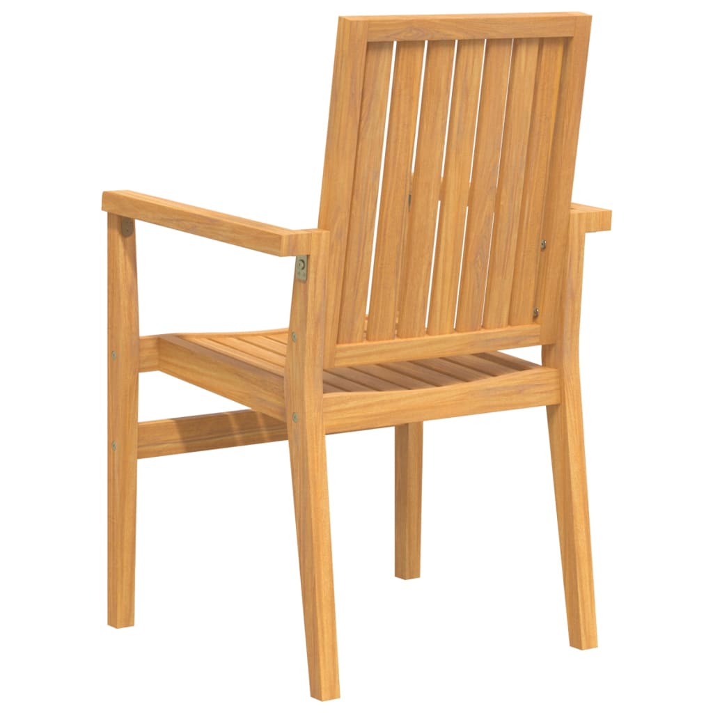 vidaXL 2 db tömör tíkfa rakásolható kerti szék 56,5x57,5x91 cm