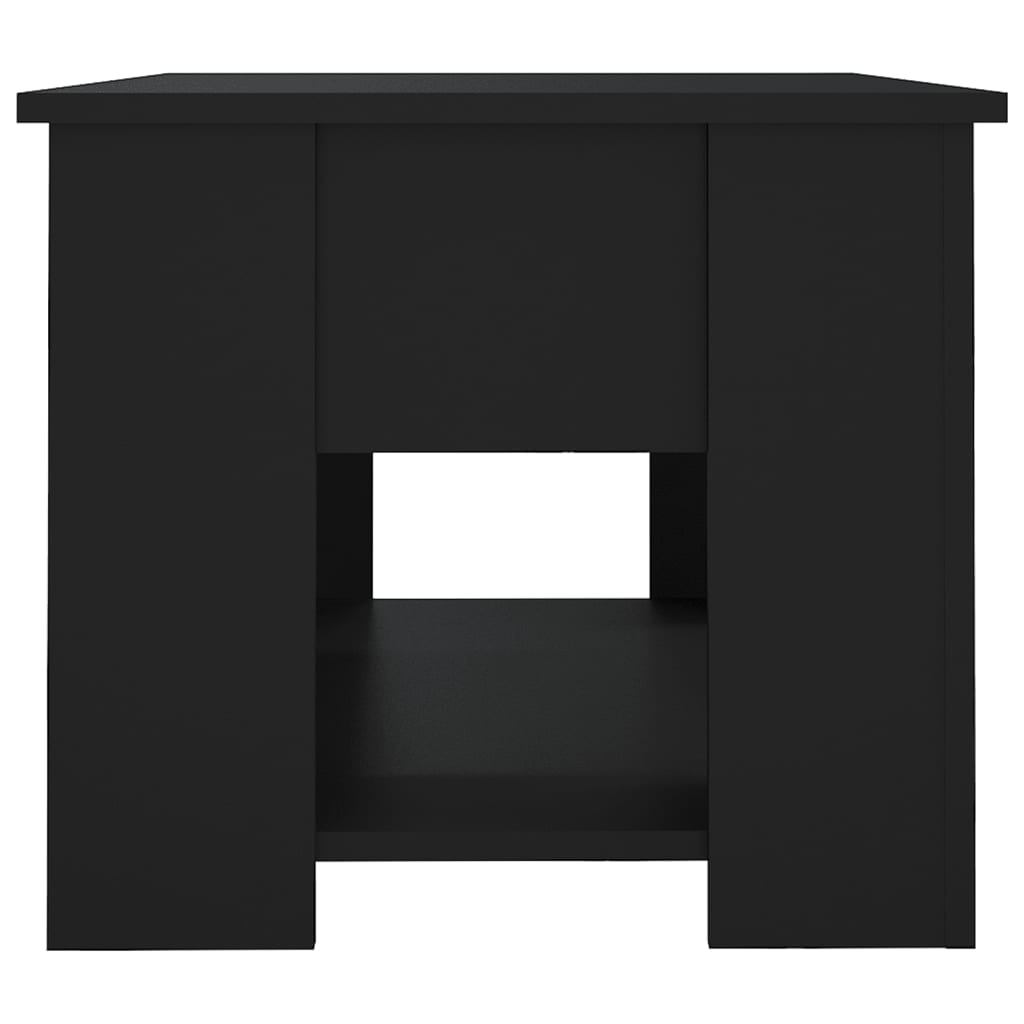 vidaXL fekete szerelt fa dohányzóasztal 79 x 49 x 41 cm