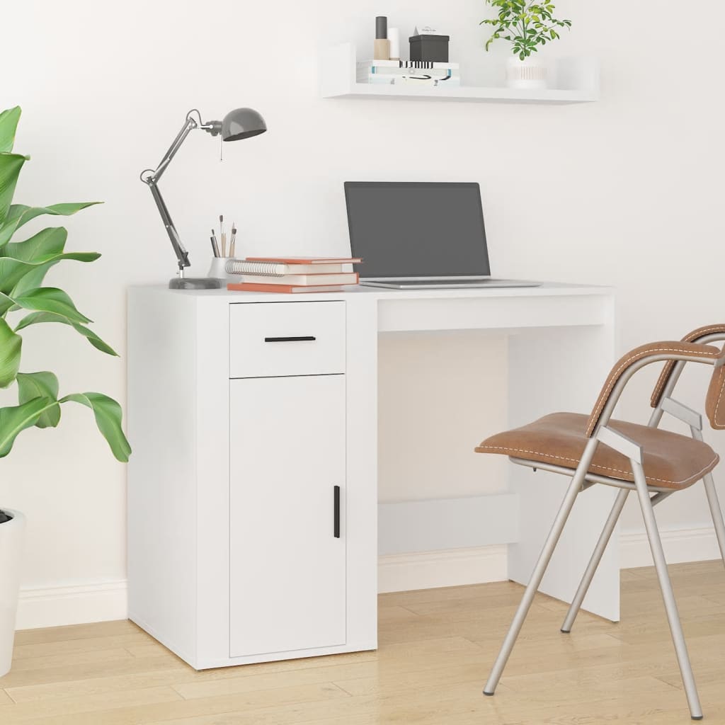 vidaXL fehér szerelt fa íróasztal 100 x 49 x 75 cm