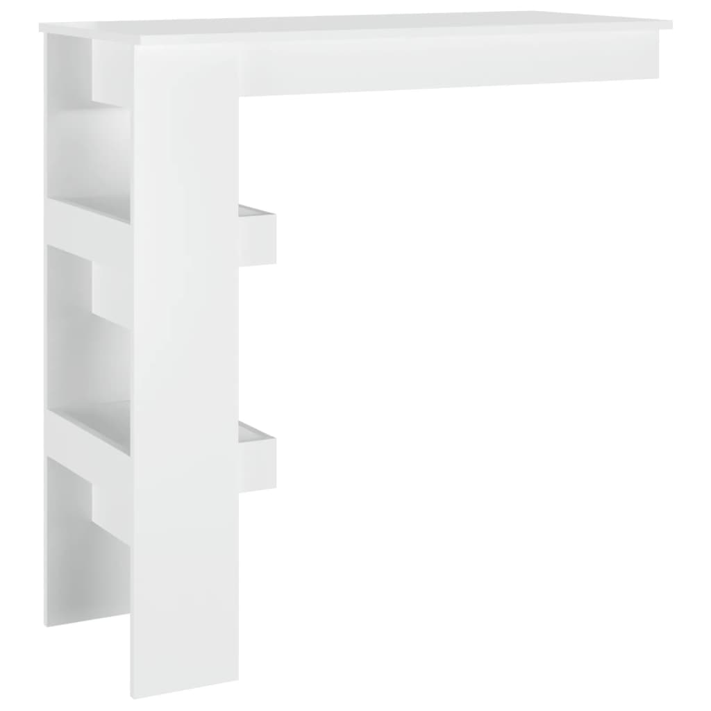 vidaXL magasfényű fehér fatermék fali bárasztal 102 x 45 x 103,5cm