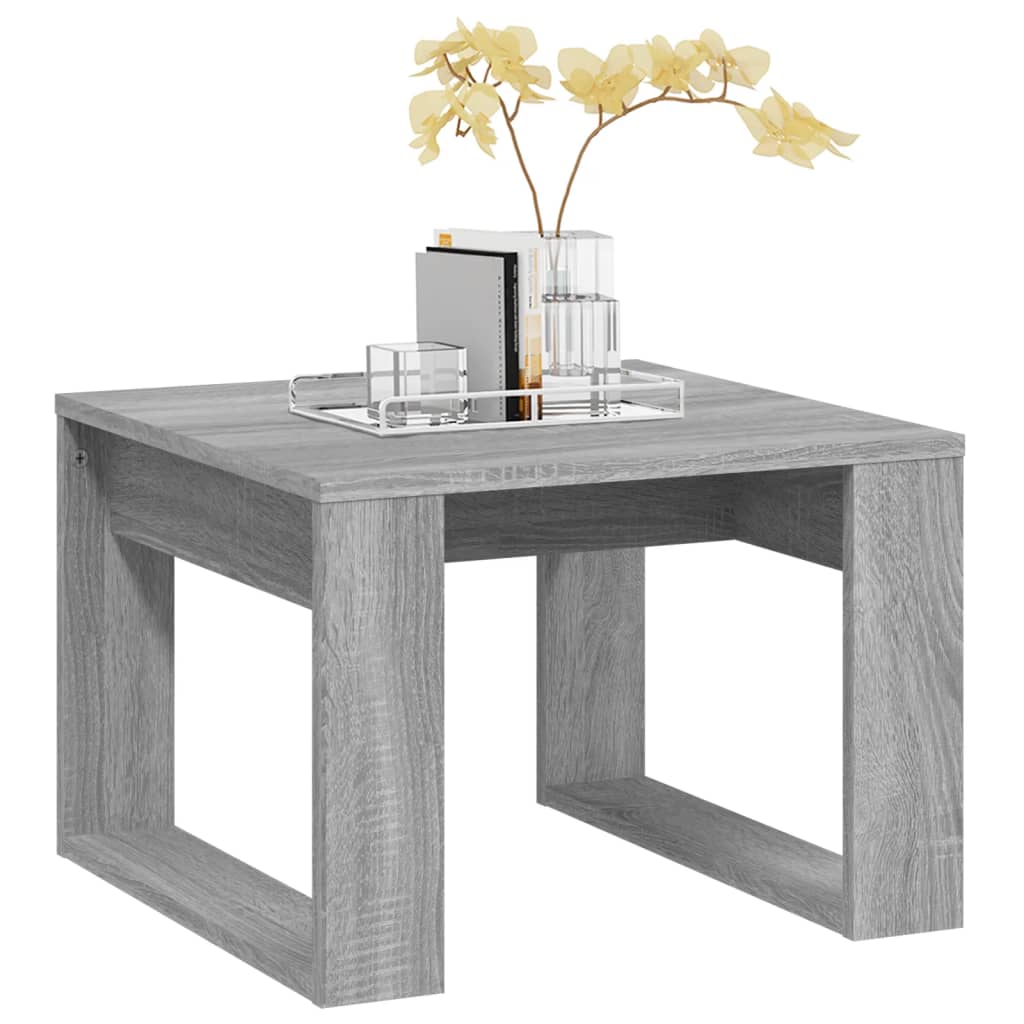 vidaXL szürke sonoma színű szerelt fa kisasztal 50x50x35 cm