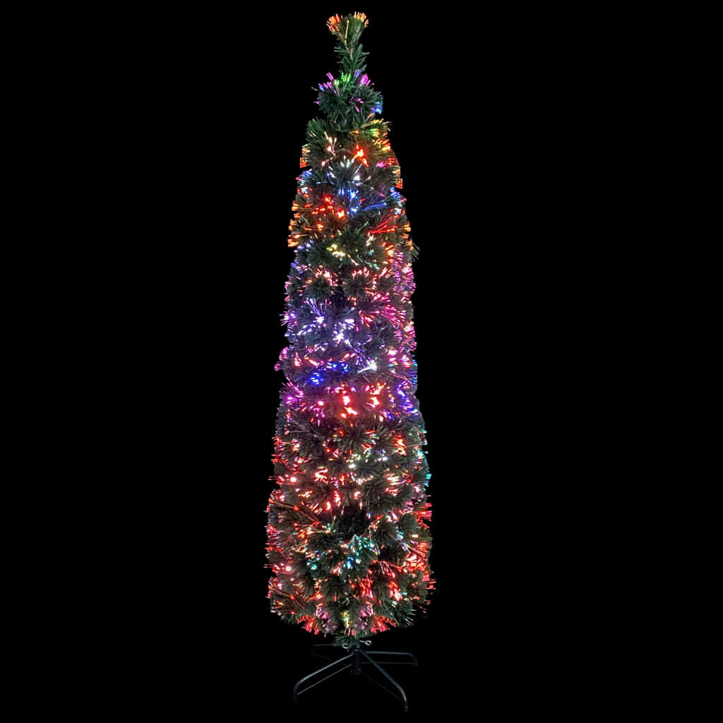 vidaXL száloptikás vékony műkarácsonyfa talppal 180 cm