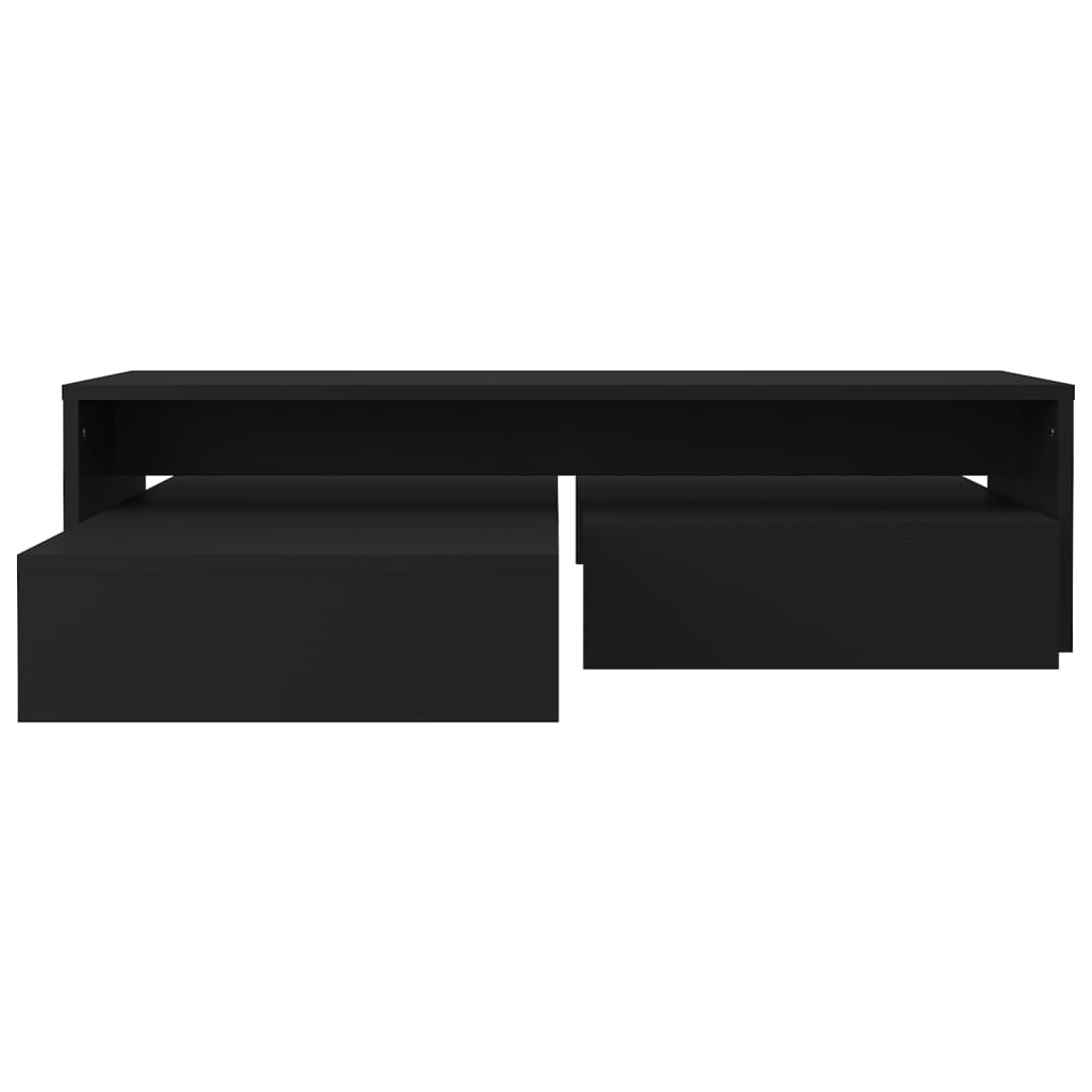 vidaXL fekete forgácslap rakásolható dohányzóasztalszett 60x60x30 cm