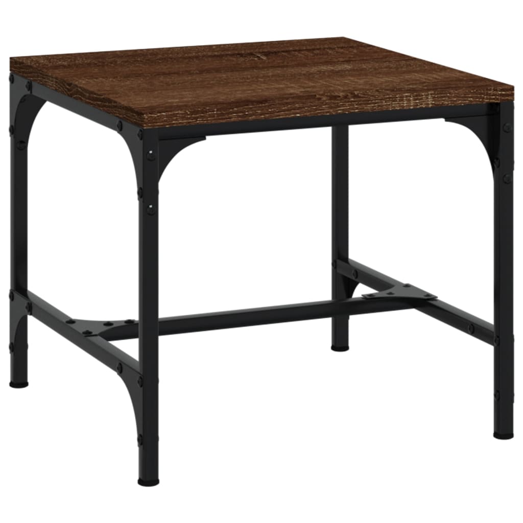 vidaXL 2 db barna tölgyszínű szerelt fa kisasztal 40x40x35 cm