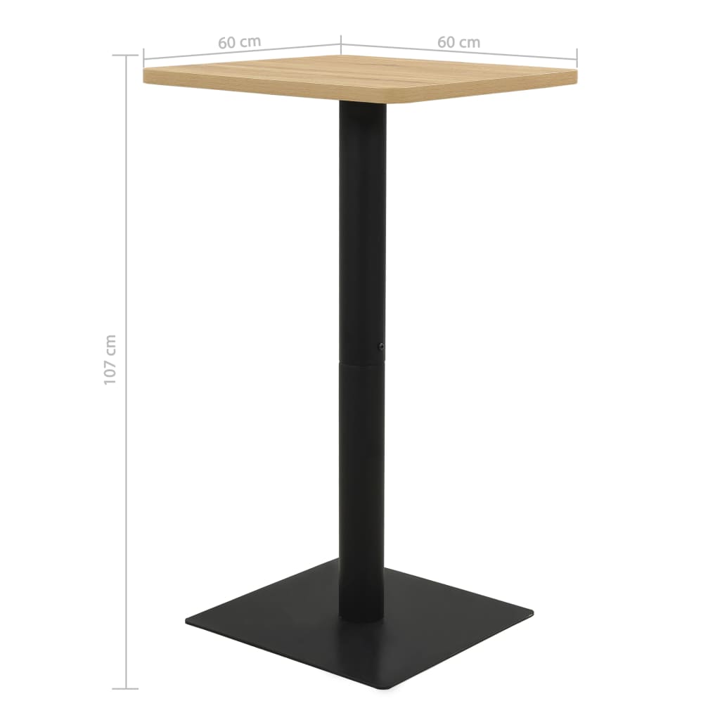 vidaXL tölgyfa színű bisztróasztal 60 x 60 x 107 cm