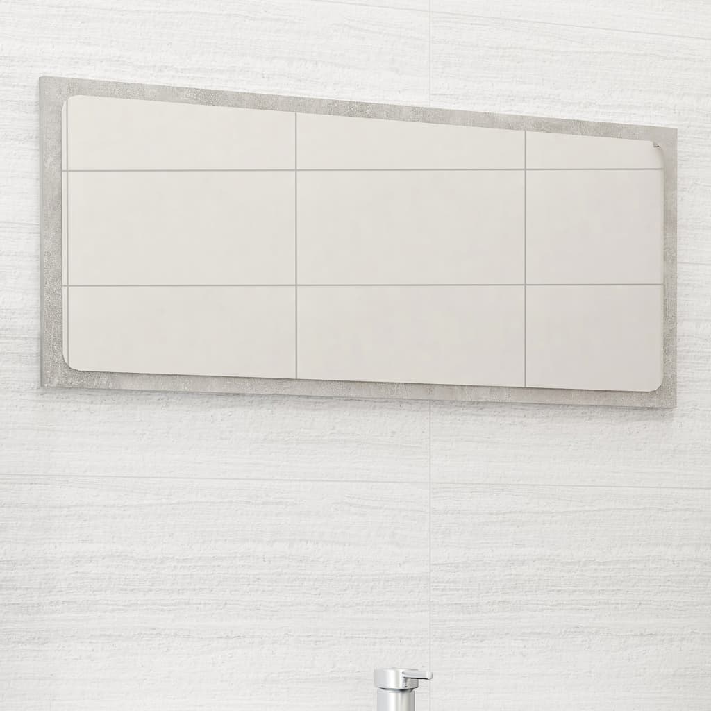 vidaXL betonszürke LED-es forgácslap fürdőszobatükör 80 x 1,5 x 37 cm