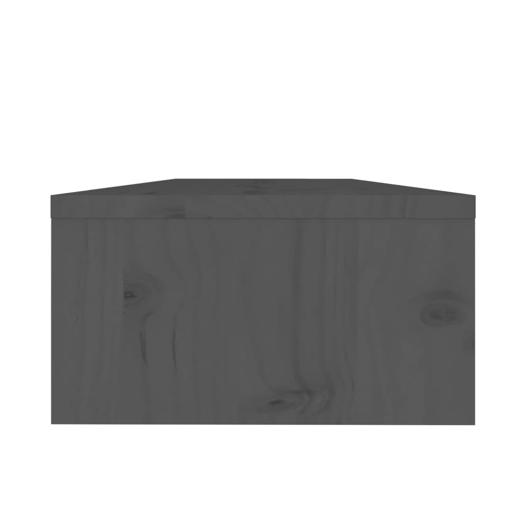vidaXL szürke tömör fenyőfa monitorállvány 50 x 24 x 13 cm