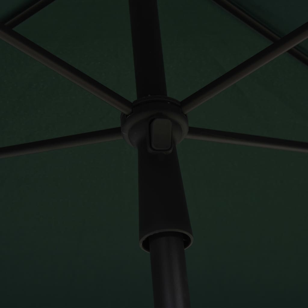 vidaXL zöld napernyő rúddal 210 x 140 cm
