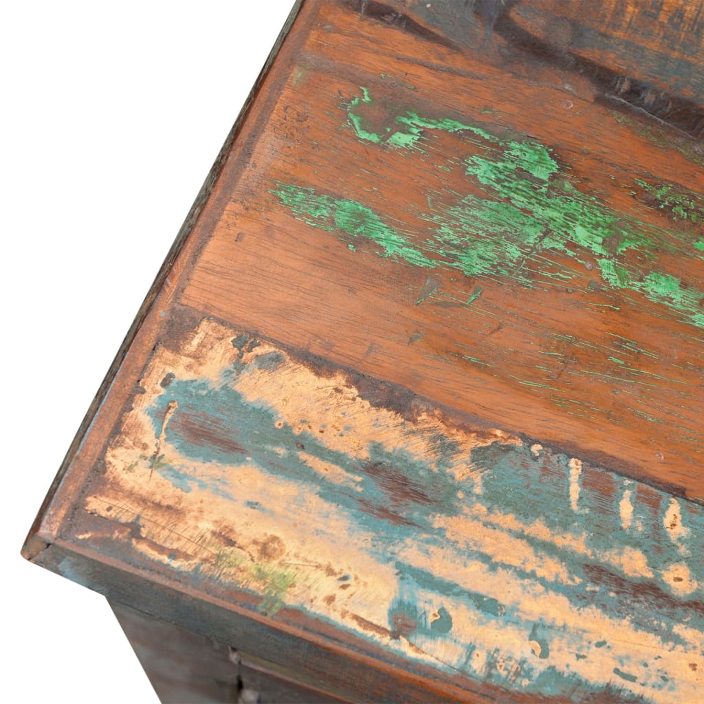 vidaXL egyajtós egyfiókos újrahasznosított fa kisasztal