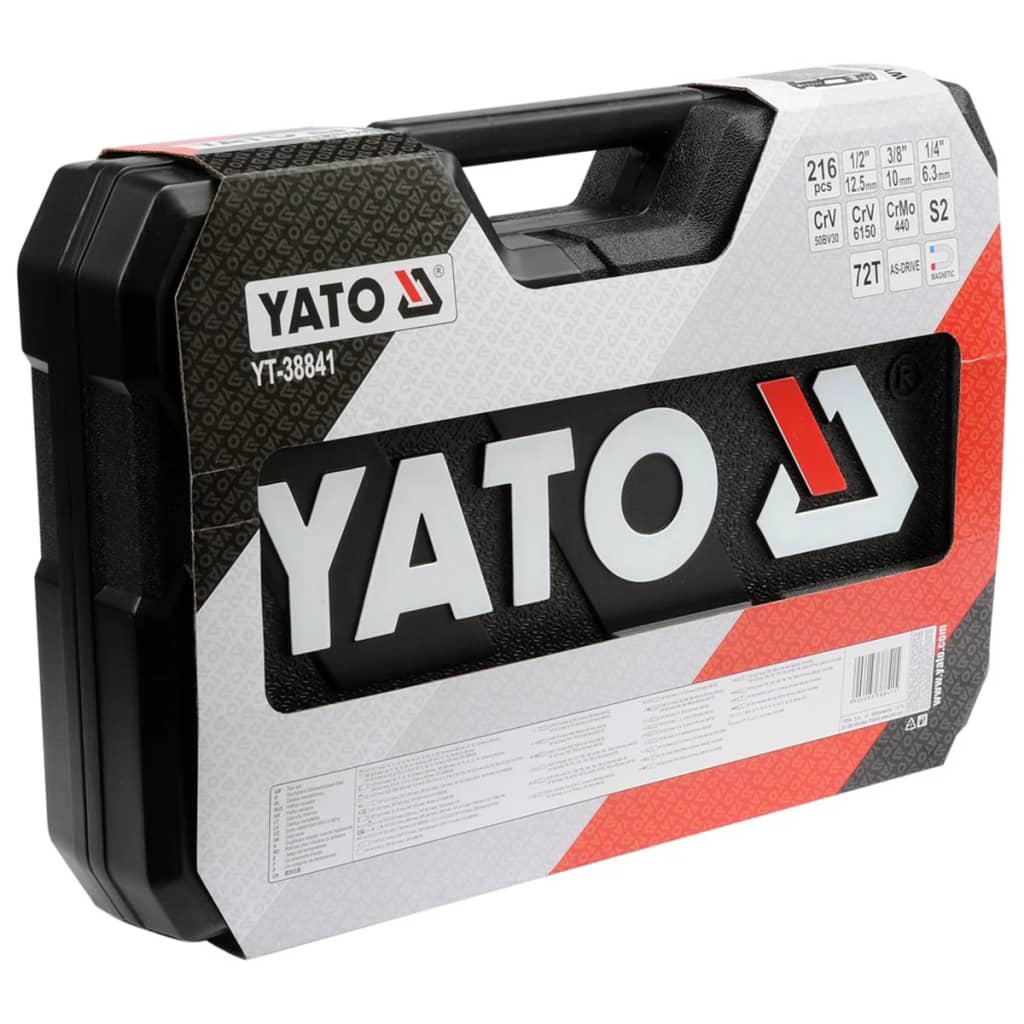 YATO 216 darabos racsnis foglalatú csavarkulcskészlet YT-38841
