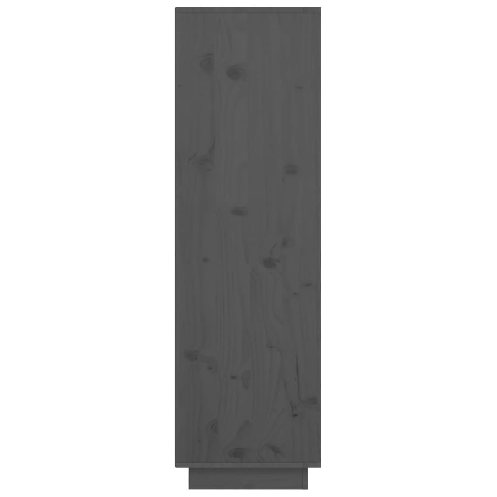 vidaXL szürke tömör fenyőfa magasszekrény 38 x 35 x 117 cm