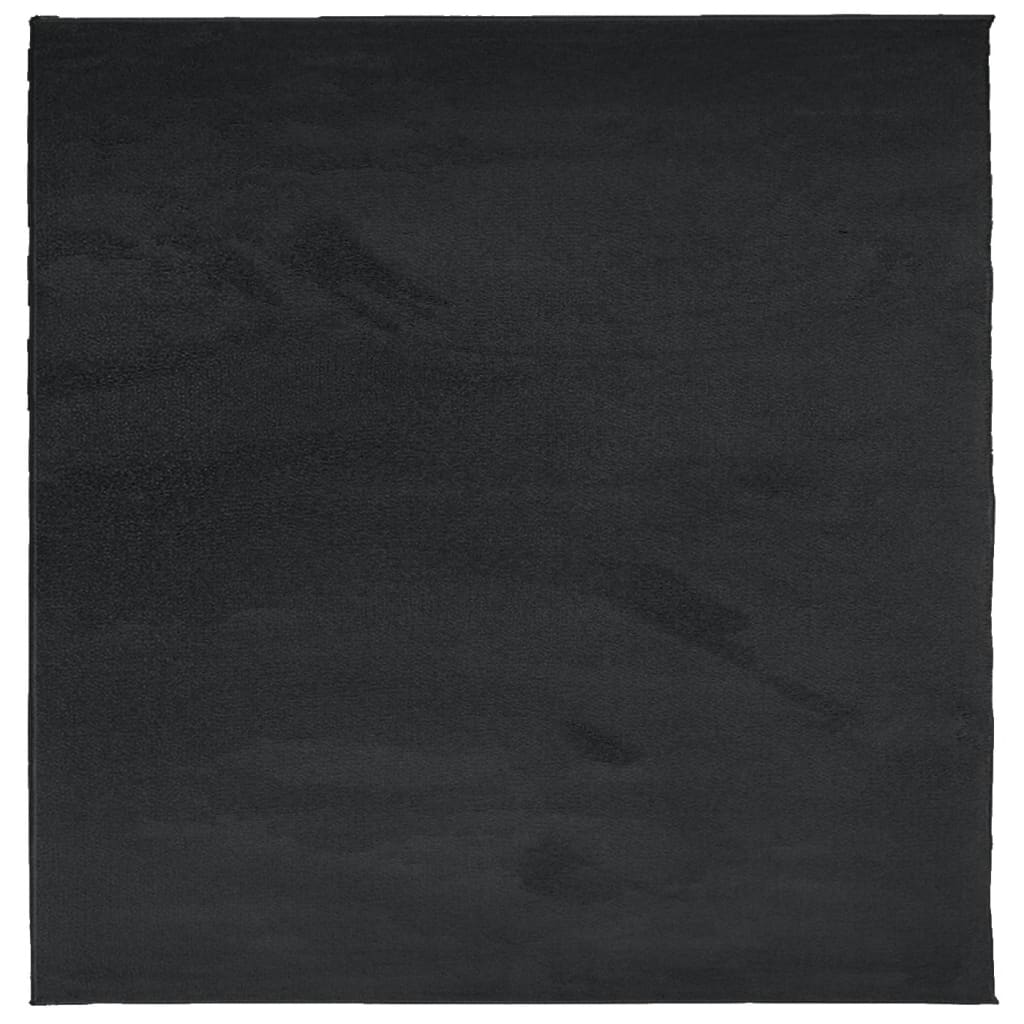 vidaXL OVIEDO fekete rövid szálú szőnyeg 160 x 160 cm