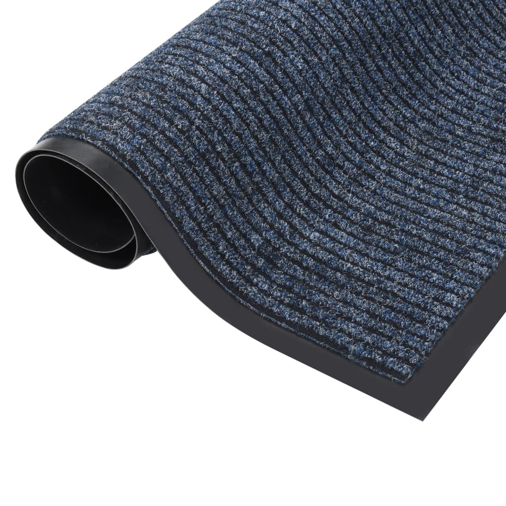 vidaXL kék csíkos lábtörlő 40 x 60 cm