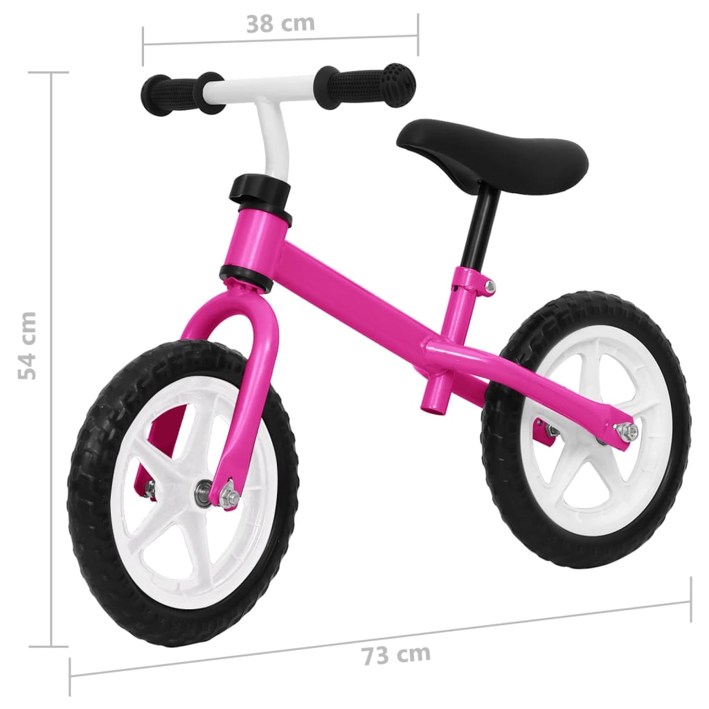 vidaXL rózsaszín egyensúlykerékpár 12"-es kerekekkel