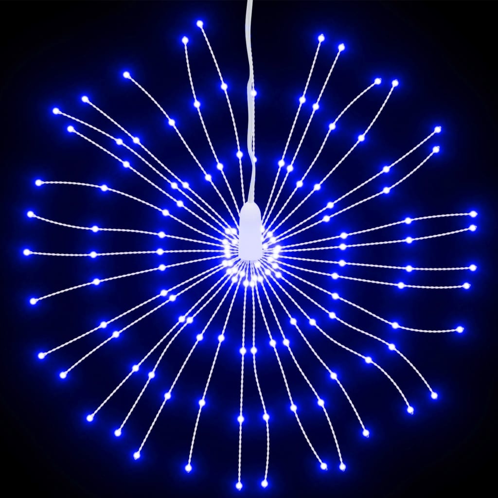 vidaXL 8 db karácsonyi kék csillagfény 140 db LED 17 cm