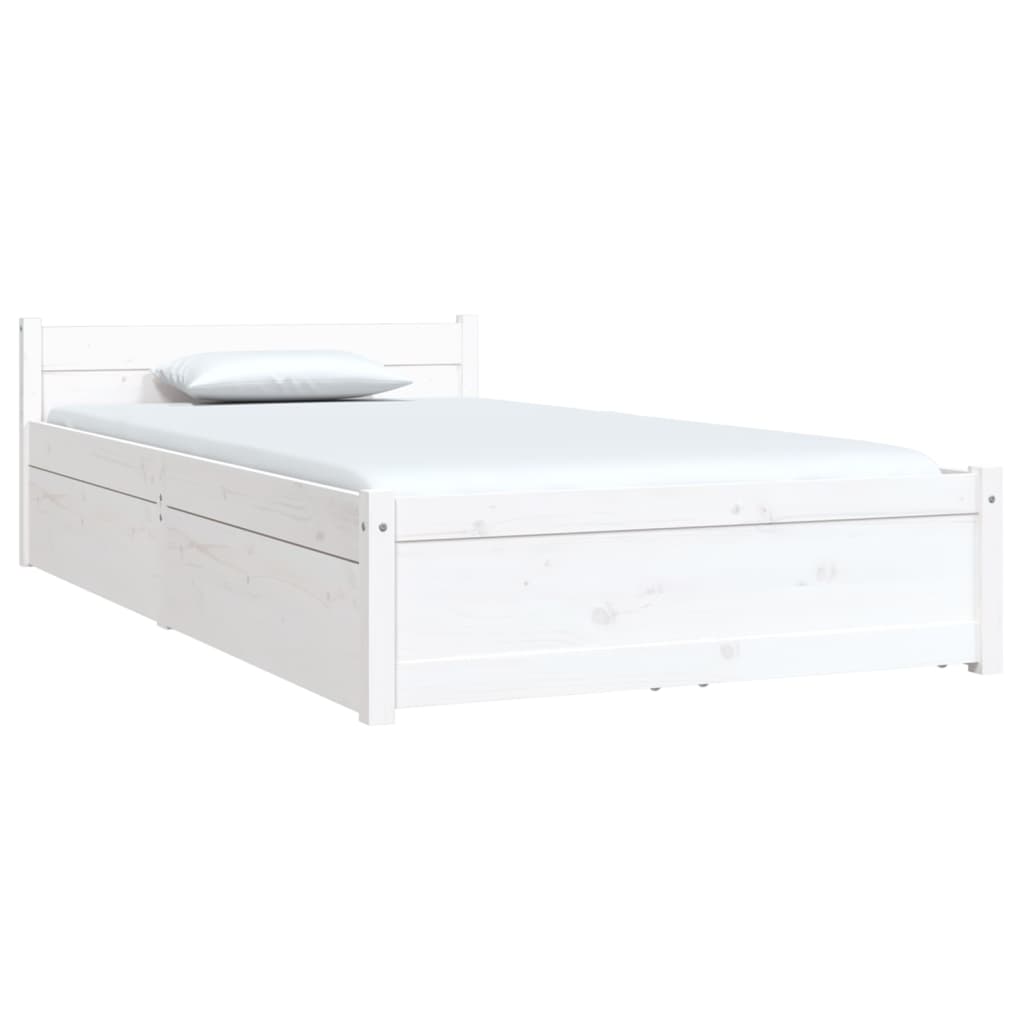 vidaXL fehér ágykeret fiókokkal 90 x 190 cm (3FT Single)