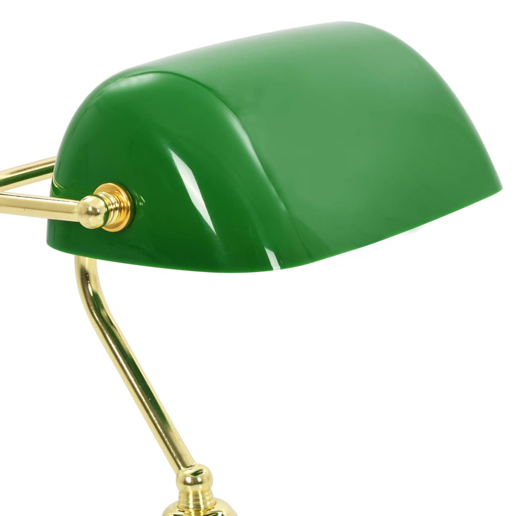 vidaXL zöld és aranyszínű asztali banklámpa 40 W