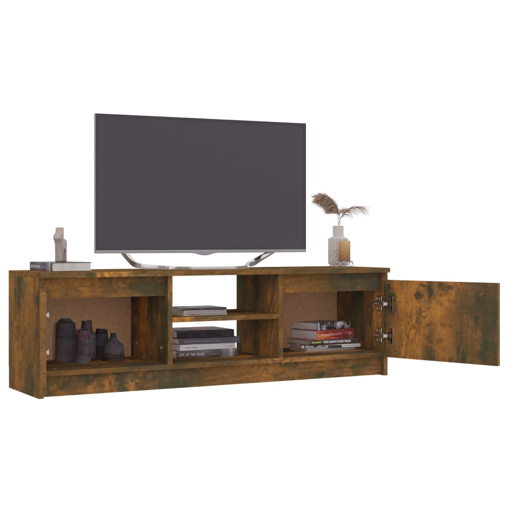 vidaXL füstös tölgy színű szerelt fa TV-szekrény 120 x 30 x 35,5 cm