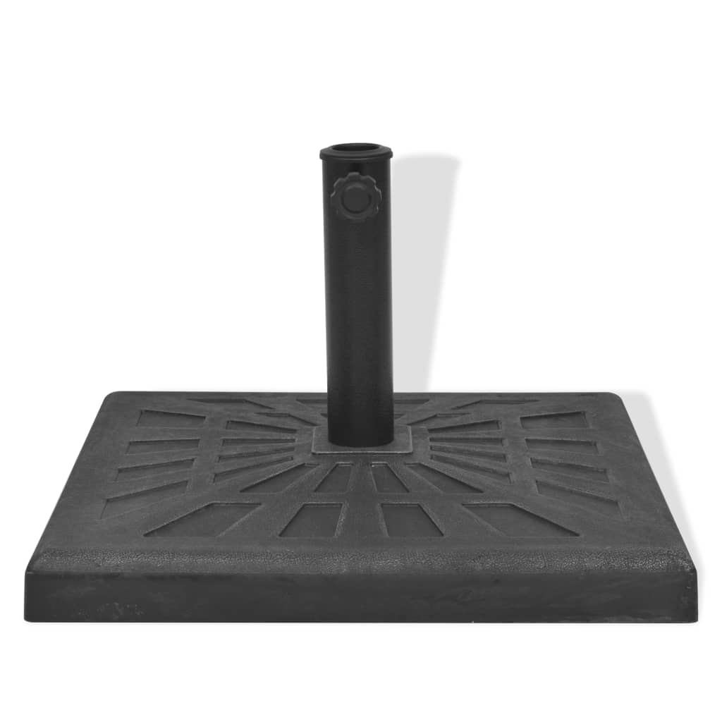 vidaXL négyszög alakú, fekete gyanta napernyő talp 19 kg