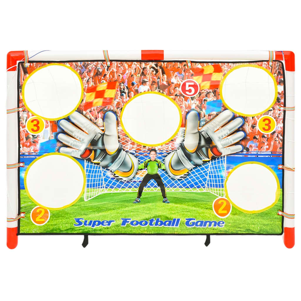 vidaXL gyerek-focikapuszett kapufallal 120 x 51 x 77,5 cm