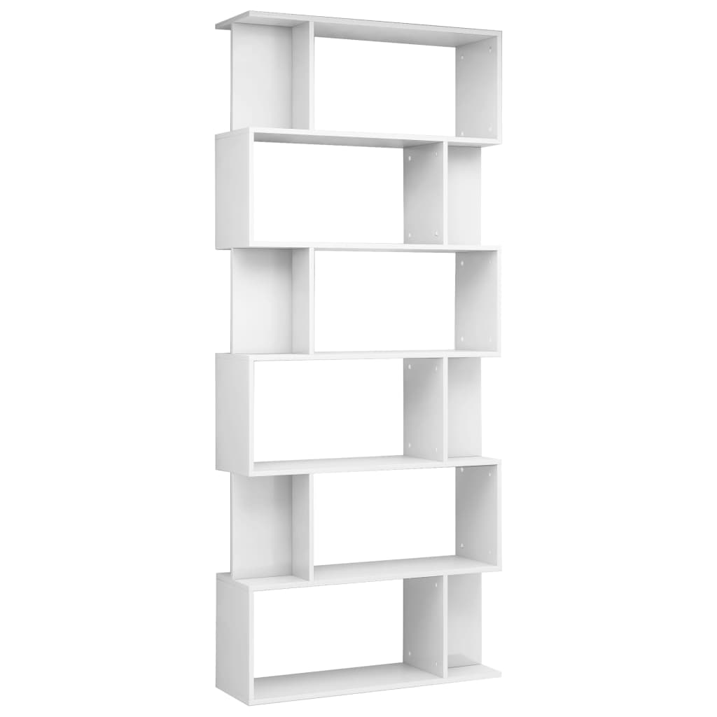 vidaXL magasfényű fehér könyvszekrény/térelválasztó 80 x 24 x 192 cm