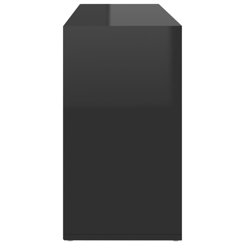 vidaXL magasfényű fekete forgácslap cipőtároló pad 103 x 30 x 54,5 cm