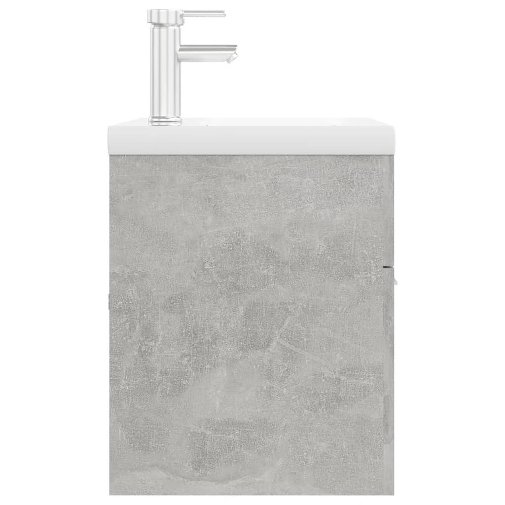vidaXL betonszürke forgácslap mosdószekrény beépített mosdókagylóval