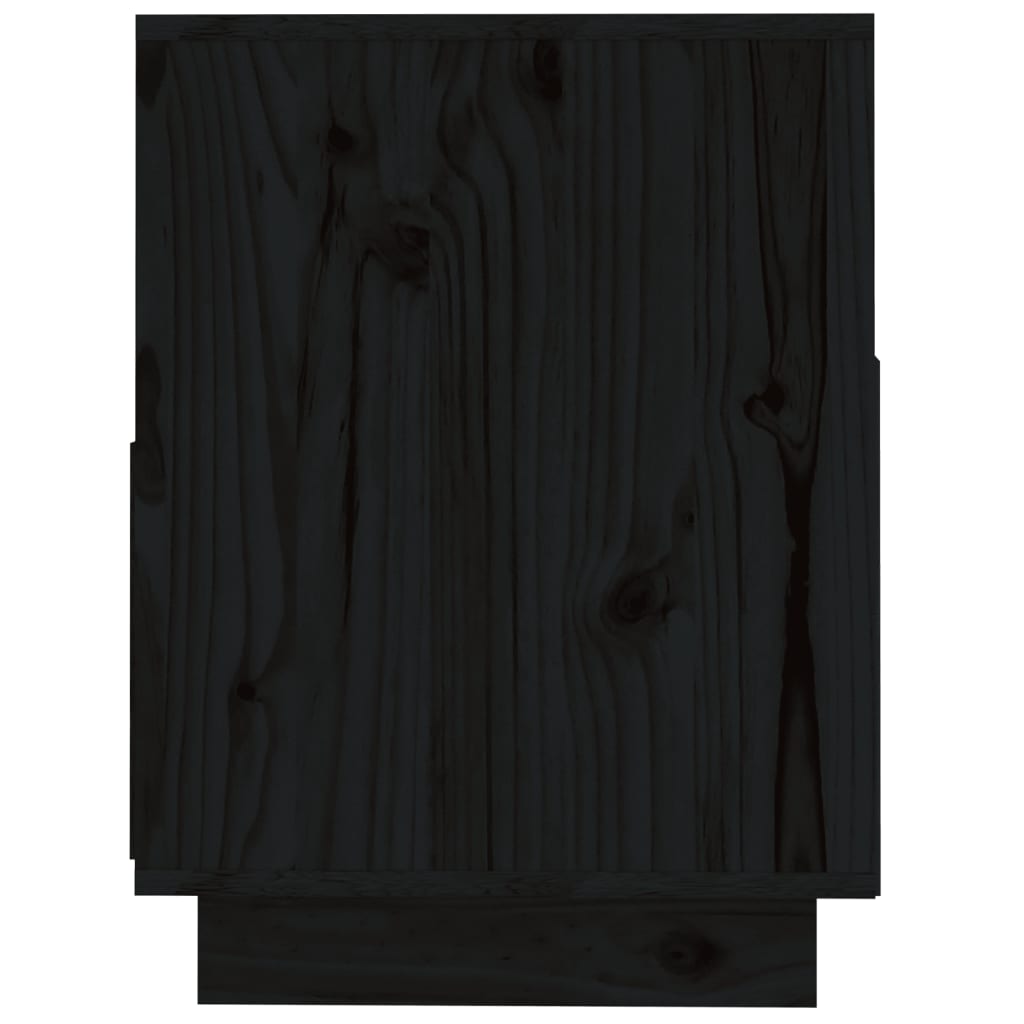 vidaXL fekete tömör fenyőfa TV-szekrény 140 x 37 x 50 cm