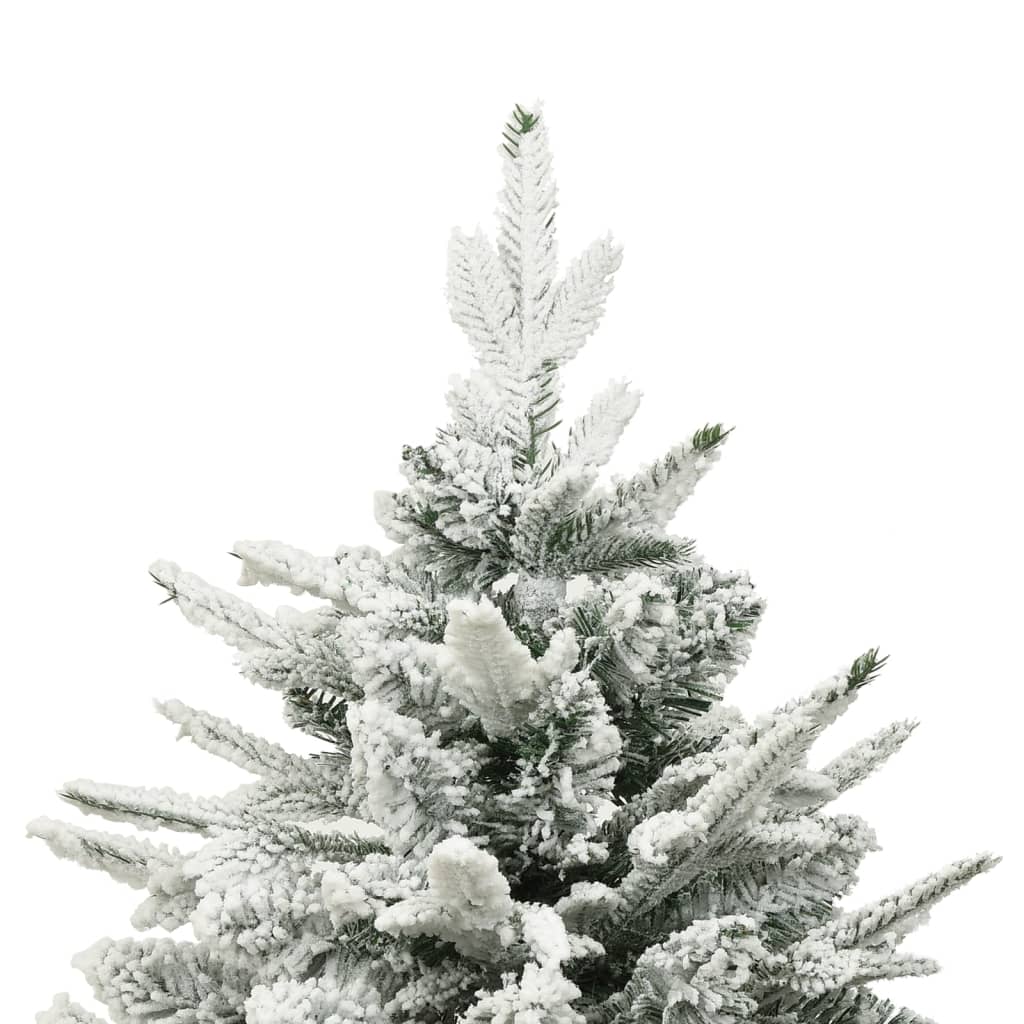 vidaXL PVC és PE műkarácsonyfa LED-del/gömbszettel/hóval 240 cm